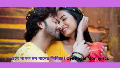 ওরে পাগল মন গানের লিরিক্স Ore Pagol Mon lyrics